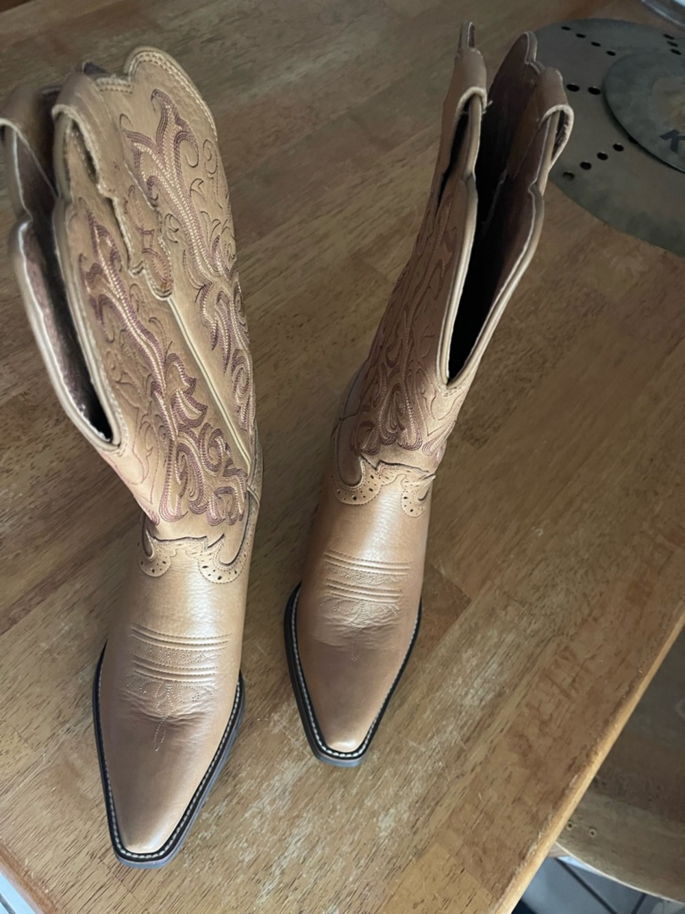 Justin Stampede Boots Brown Leather Western Boot - Picture 11 of 12